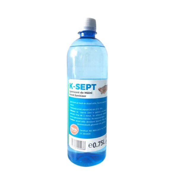 Dezinfectant de maini pe baza de alcool 75%, 750 ml – K-SEPT