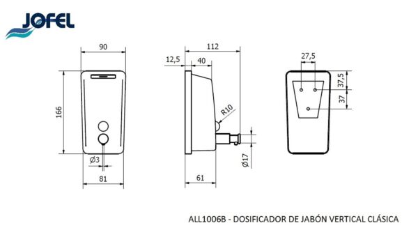 Dozator de sapun lichid, inox 500ml – JOFEL