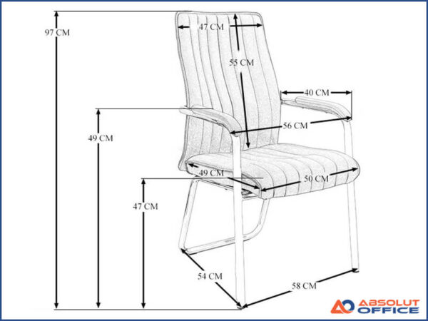 Scaun de birou HRC 614, negru