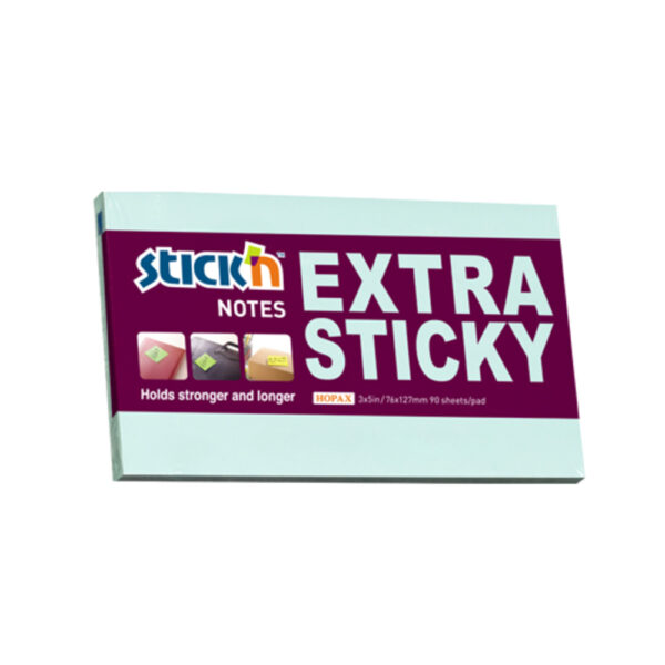 Notes autoadeziv extra-sticky 76 x 127mm, 90 file, Stick”n