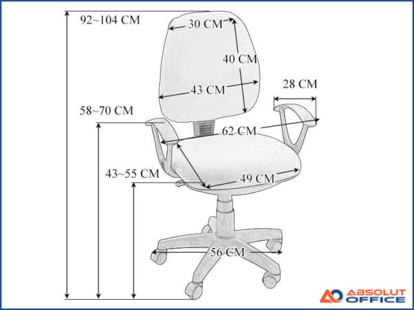 Scaun birou OFF 326 reglabil, negru