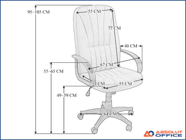 Scaun de birou reglabil OFF 713, negru