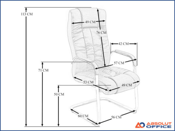 Scaun de birou OFF 8115, negru