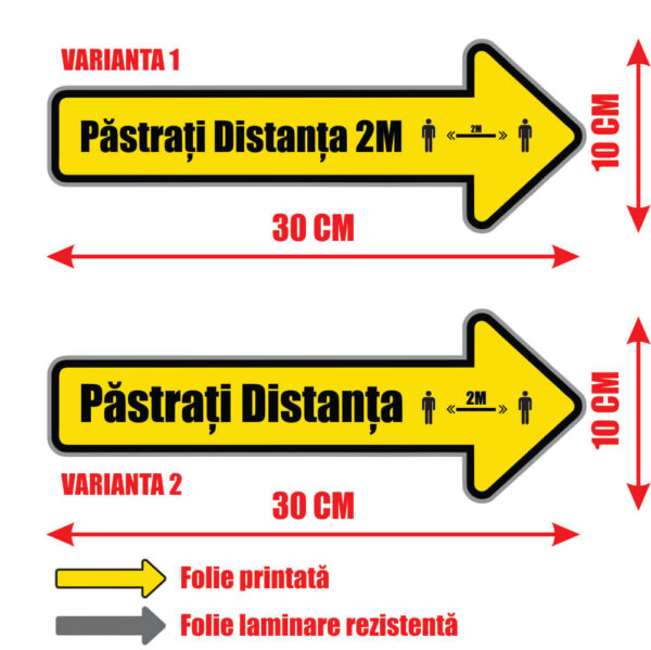 Autocolant Pardoseala 30 x 10 cm