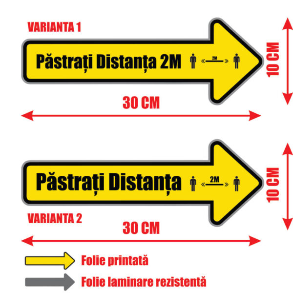 Autocolant Pardoseala 30 x 10 cm