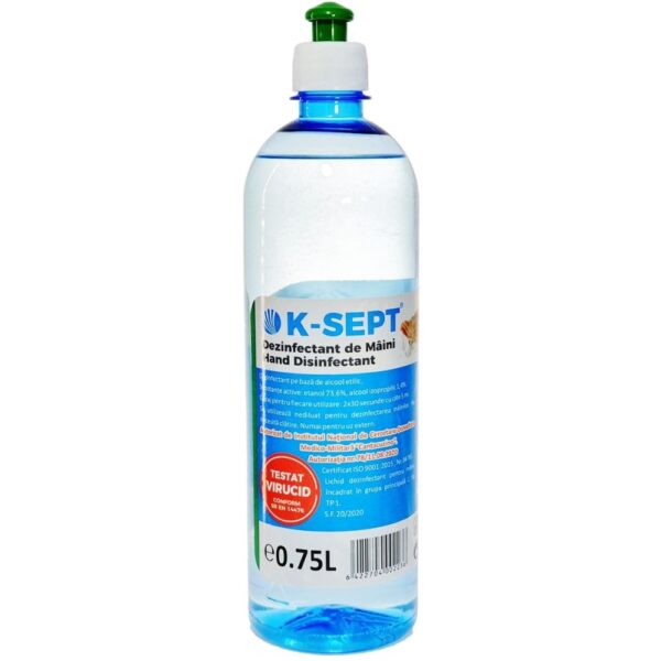 Dezinfectant de maini pe baza de alcool 75%, 750 ml – K-SEPT