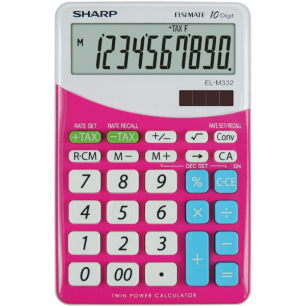 Calculator de birou, 10 digits, 149 x  100 x 27 mm, dual power, SHARP EL-M332BBL