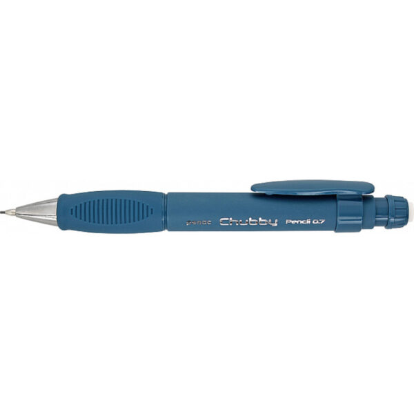 Creion mecanic PENAC Chubby, rubber grip, 0.7mm, con si varf metalic, radiera retractabila