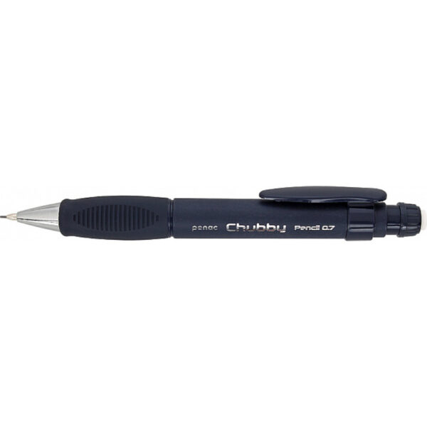 Creion mecanic PENAC Chubby, rubber grip, 0.7mm, con si varf metalic, radiera retractabila