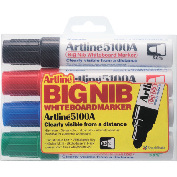 Marker pentru tabla de scris ARTLINE 541T, doua capete – varfuri rotunde 0.4mm/1.0mm